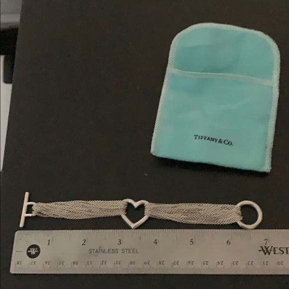 Tiffany silver multi chain heart bracelet RARE - Picture 4 of 4